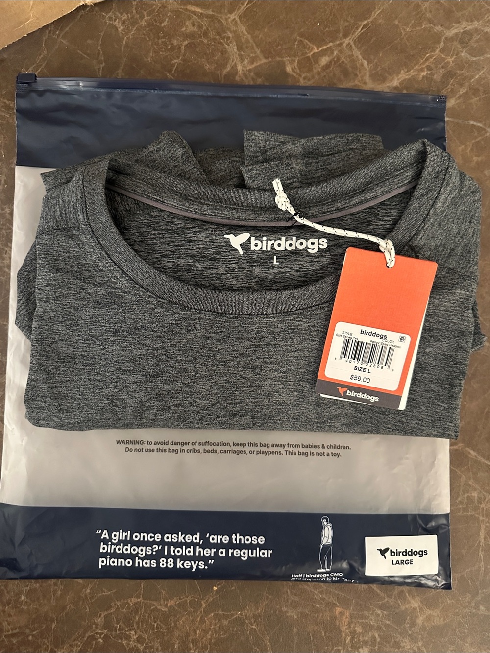 birddogs Soft Series Tee, Gray, Lg